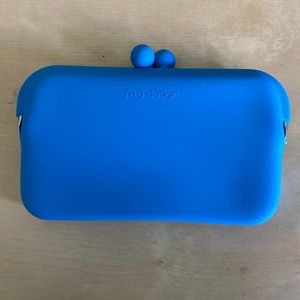 P+G Blue clutch passport holder wallet